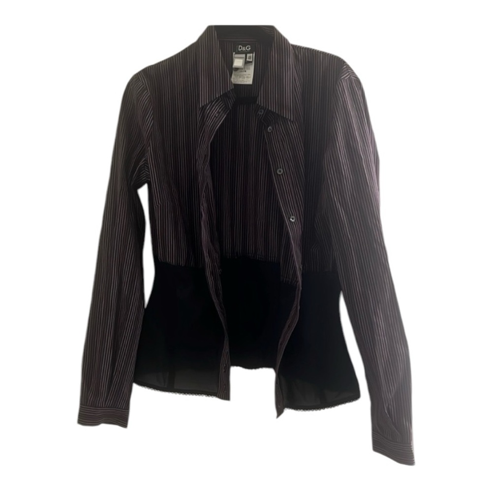 Dolce & Gabanna purple striped button down
